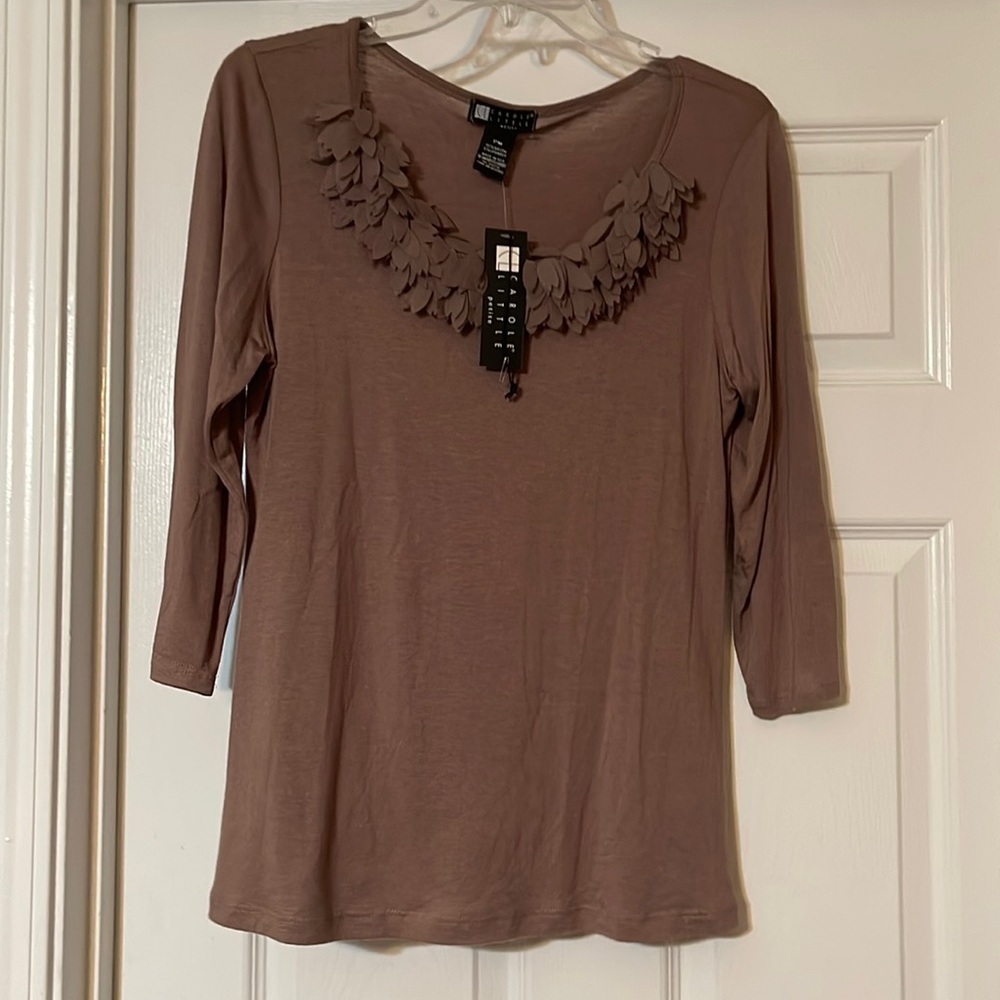 NWOT Carole Little rayon top Petite medium
